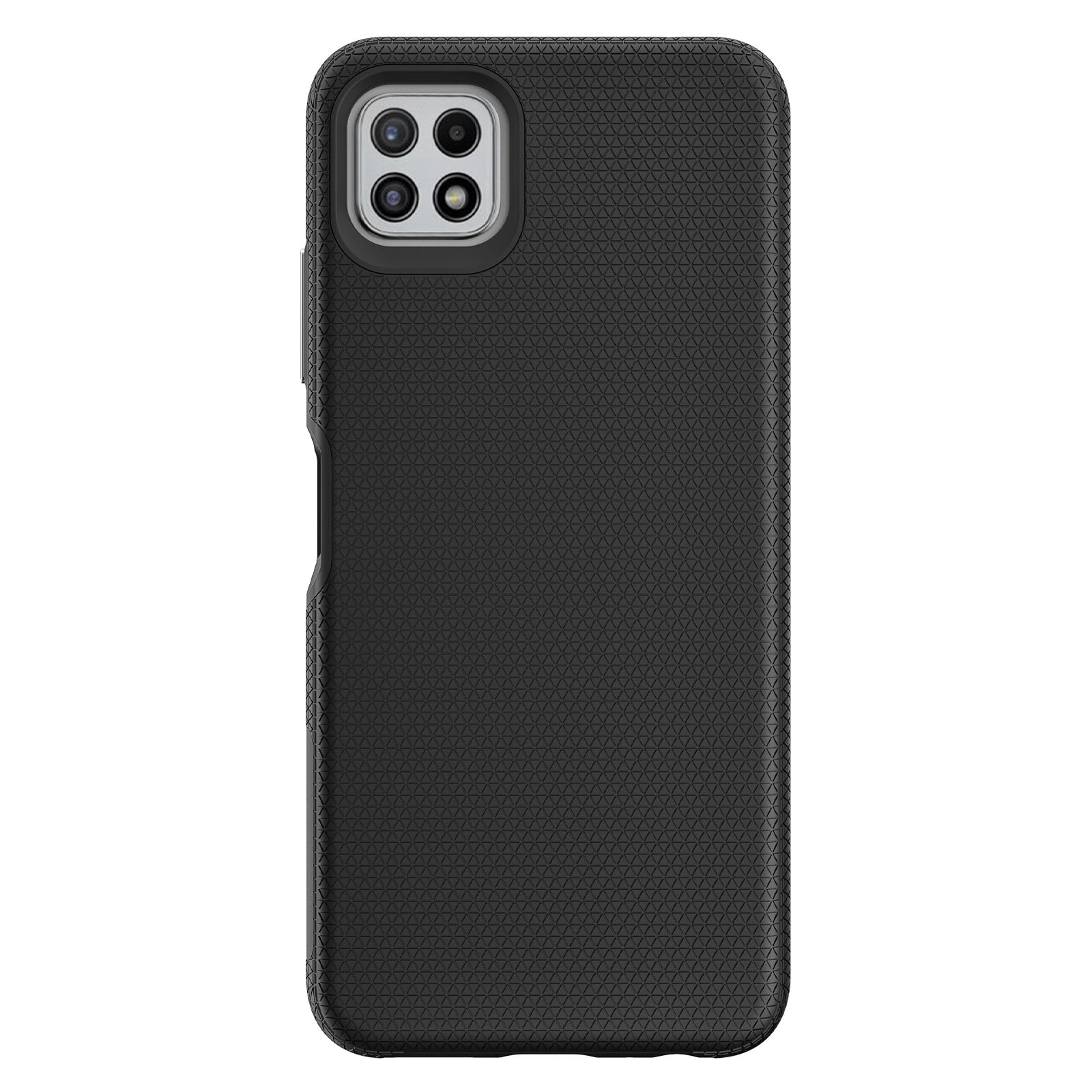 TPU PC Cover for Samsung Galaxy A22 5G (EU Version) Anti-scratch Hybrid Case Triangle Military Grade Fall Protection Back Shell TPU PC Cover for Samsung Galaxy A22 5G (EU Version) Anti-scratch Hybrid Case Triangle Military Grade Fall Protection Back Shell